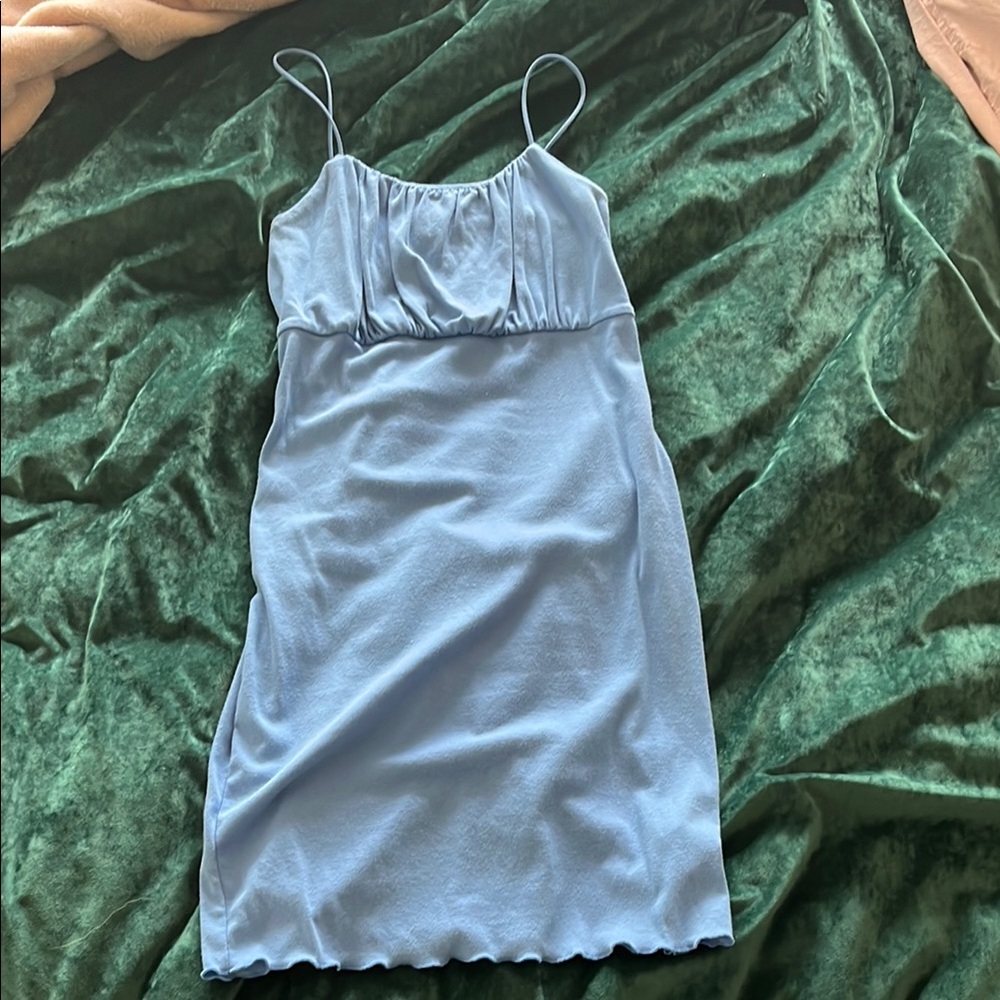 Light Blue Spaghetti Strap Dress